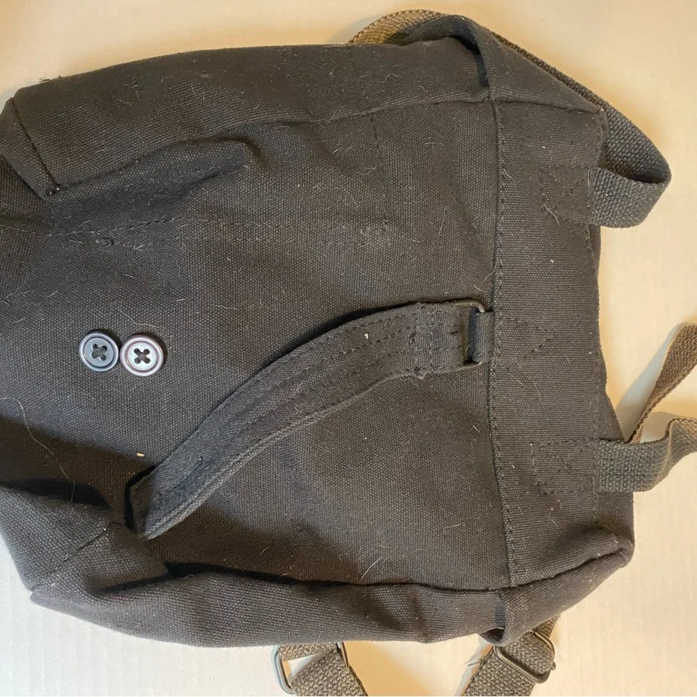 Black Canvas Crossbody Bag